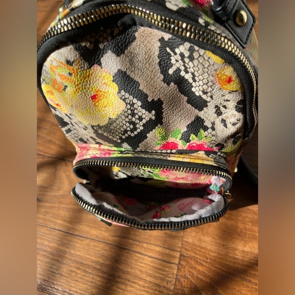 ?Spring Chic! Betsey Johnson Floral Pup mini backpack! main image 7